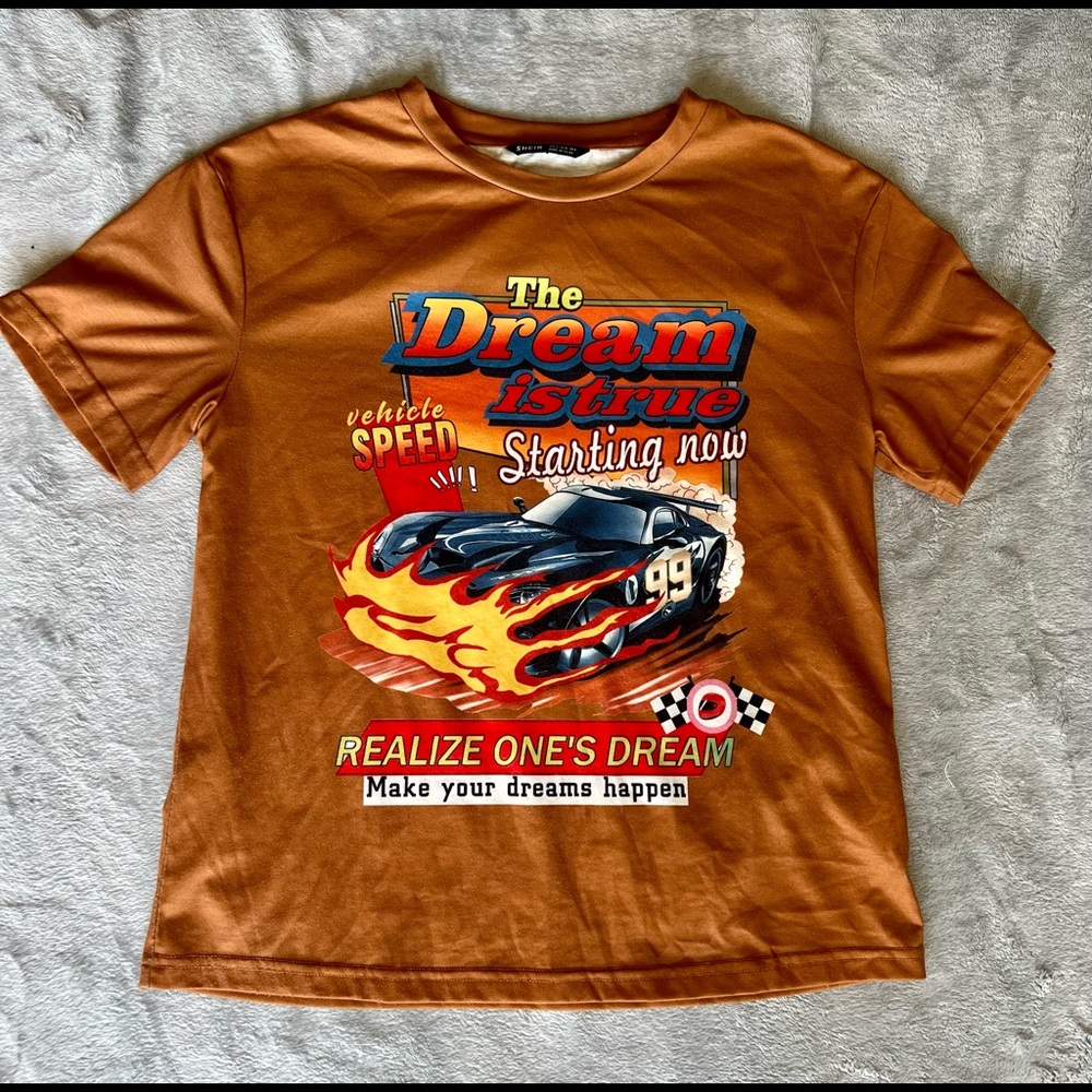 SHEIN Graphic Tan T-Shirt